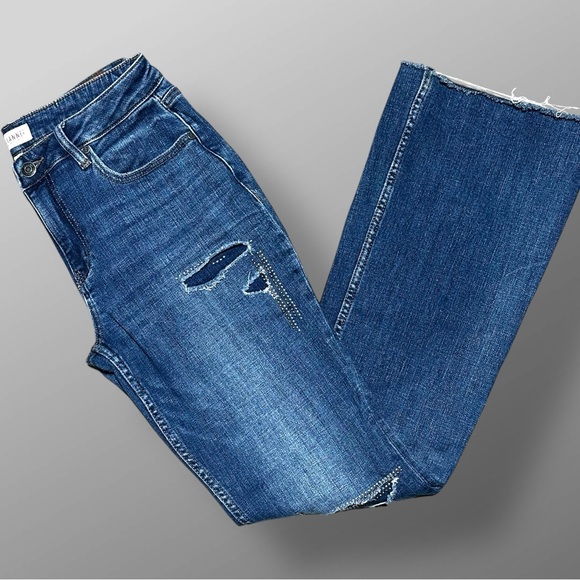 Shyanne Denim - Shyanne Women's Blue Distressed Boot Cut Jeans